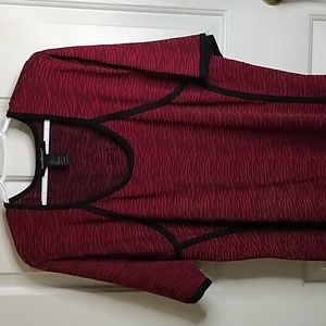 Ashley Stewart Dress Black and Red Size 22 / 24 W Short Sleeves